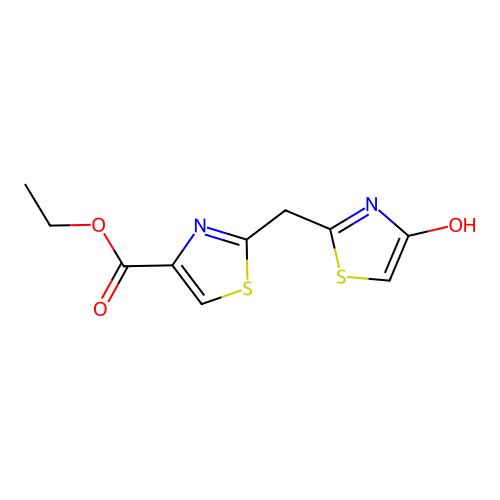 Ethyl 2-[(4-hydroxy-1,3-thiazol-2-yl)methyl]-1,3-thiazole-4-carboxylate structure
