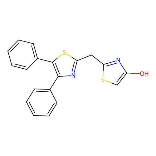 2-[(4,5-Diphenyl-1,3-thiazol-2-yl)methyl]-1,3-thiazol-4-ol structure
