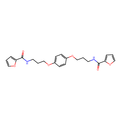 N-[3-(4-{3-[(2-furylcarbonyl)amino]propoxy}phenoxy)propyl]-2-furamide structure