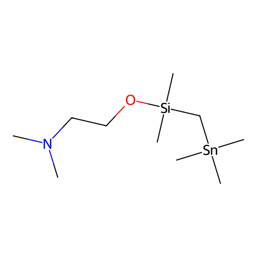 2-({Dimethyl[(trimethylstannyl)methyl]silyl}oxy)-N,N-dimethylethan-1-amine structure