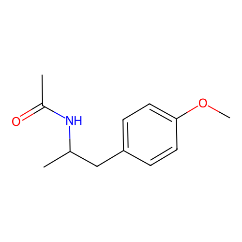 N-[1-(4-甲氧基苯基)丙-2-基]乙酰胺 structure