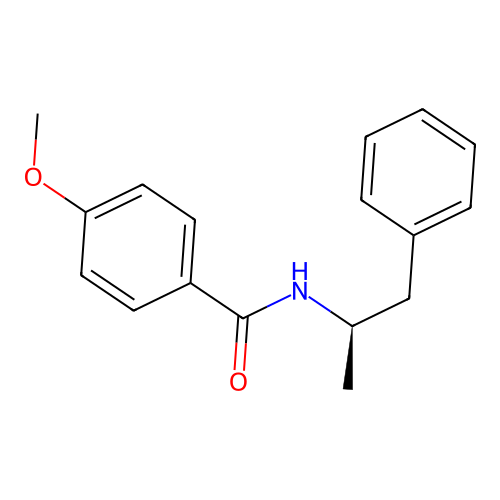 4-methoxy-N-[(2R)-1-phenylpropan-2-yl]benzamide structure