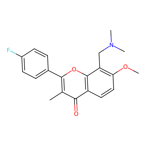 Flavone, 8-((dimethylamino)methyl)-4'-fluoro-7-methoxy-3-methyl- structure