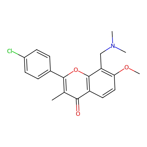 Flavone, 4'-chloro-8-((dimethylamino)methyl)-7-methoxy-3-methyl- structure