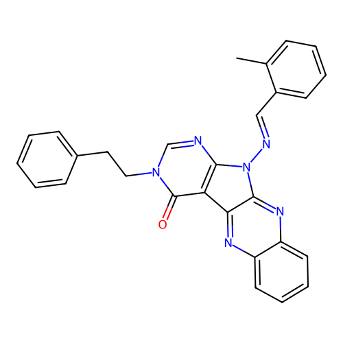 C28H22N6O structure