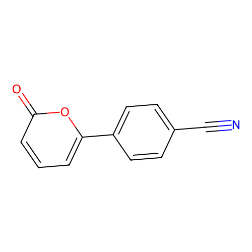 4-(6-Oxopyran-2-yl)benzonitrile structure