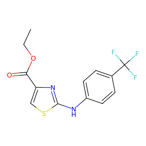 Ethyl 2-[4-(trifluoromethyl)anilino]-1,3-thiazole-4-carboxylate structure