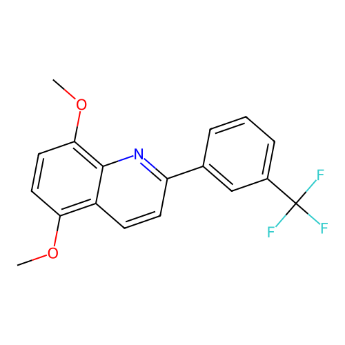 5,8-Dimethoxy-2-[3-(trifluoromethyl)phenyl]quinoline structure