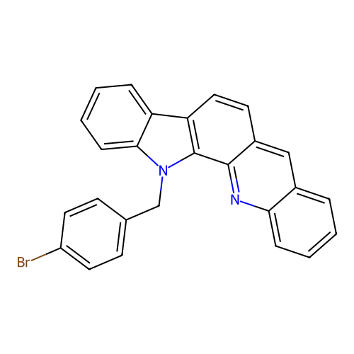 13-(4-bromobenzyl)-13H-indolo[3,2-c]acridine structure