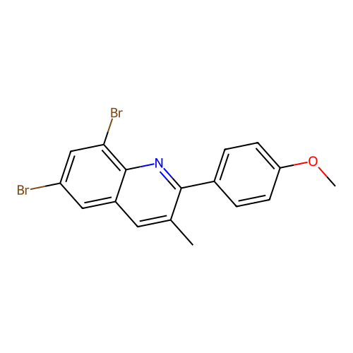 6,8-Dibromo-2-(4-methoxyphenyl)-3-methylquinoline structure