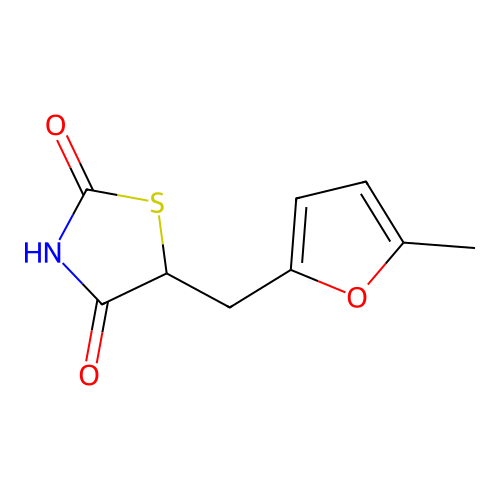 5-[(5-Methylfuran-2-yl)methyl]-1,3-thiazolidine-2,4-dione structure