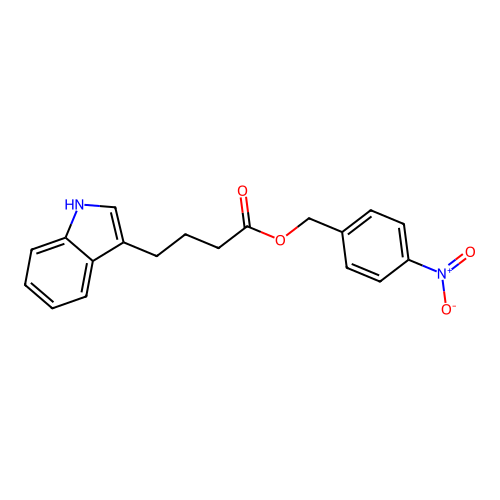 4-nitrobenzyl 4-(1H-indol-3-yl)butanoate structure