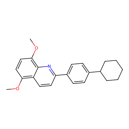 2-(4-Cyclohexylphenyl)-5,8-dimethoxyquinoline structure