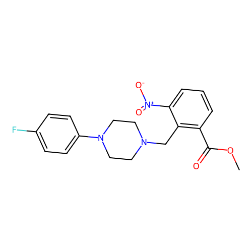 Methyl 2-{[4-(4-fluorophenyl)piperazino]methyl}-3-nitrobenzenecarboxylate structure