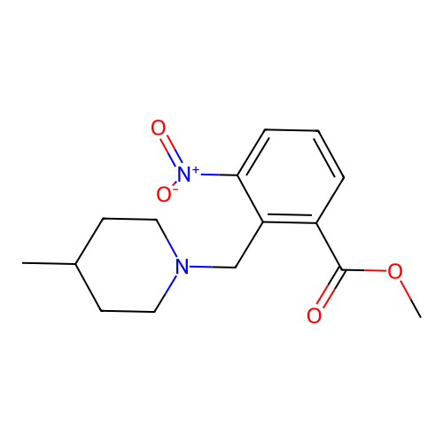 Methyl 2-[(4-methylpiperidino)methyl]-3-nitrobenzenecarboxylate structure