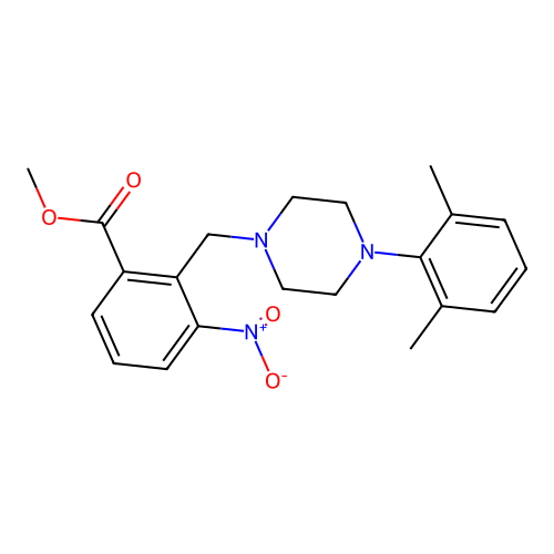 Methyl 2-{[4-(2,6-dimethylphenyl)piperazino]methyl}-3-nitrobenzenecarboxylate structure