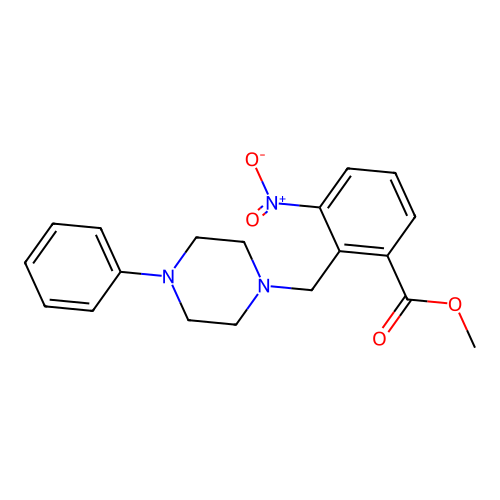 Methyl 3-nitro-2-[(4-phenylpiperazin-1-yl)methyl]benzoate structure