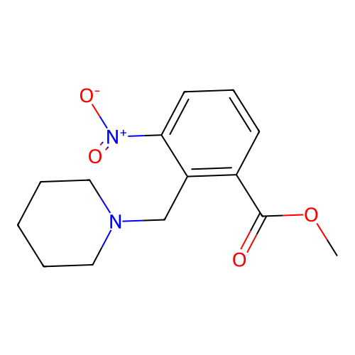 Methyl 3-nitro-2-(piperidinomethyl)benzenecarboxylate structure