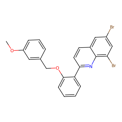 6,8-Dibromo-2-{2-[(3-methoxyphenyl)methoxy]phenyl}quinoline structure