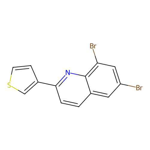 6,8-Dibromo-2-(3-thienyl)quinoline structure
