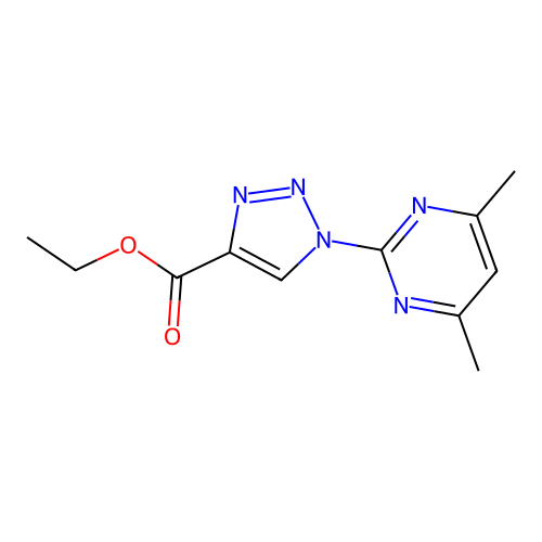 ethyl 1-(4,6-dimethyl-2-pyrimidinyl)-1H-1,2,3-triazole-4-carboxylate structure