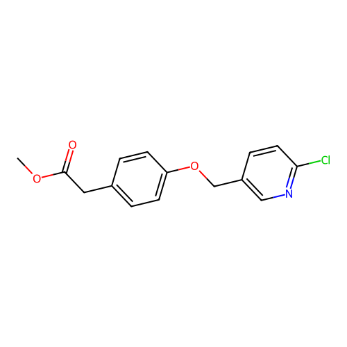 Methyl 2-{4-[(6-chloro-3-pyridinyl)methoxy]phenyl}acetate structure