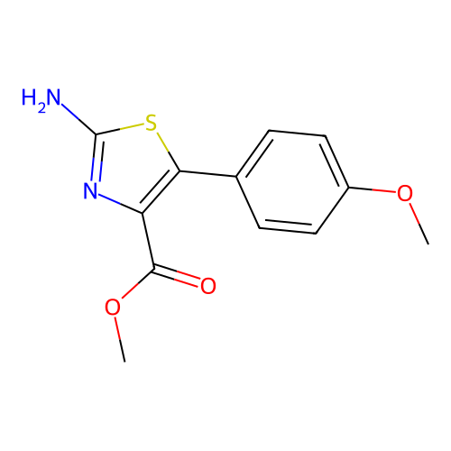 Methyl 2-amino-5-(4-methoxyphenyl)-1,3-thiazole-4-carboxylate structure