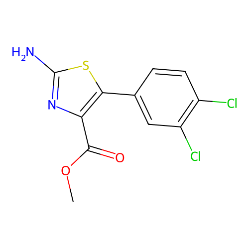 Methyl 2-amino-5-(3,4-dichlorophenyl)-1,3-thiazole-4-carboxylate structure