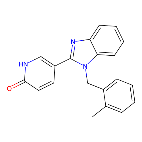 5-[1-(2-methylbenzyl)-1H-1,3-benzimidazol-2-yl]-2(1H)-pyridinone structure