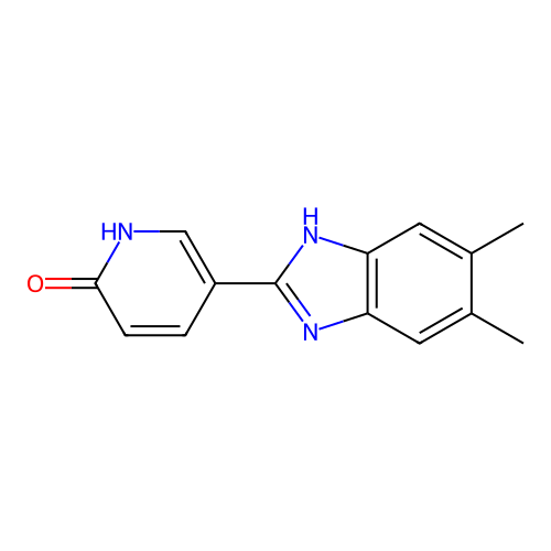 5-(5,6-dimethyl-1H-1,3-benzimidazol-2-yl)-2(1H)-pyridinone structure