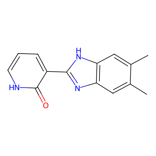 3-(5,6-dimethyl-1H-1,3-benzimidazol-2-yl)-2(1H)-pyridinone structure