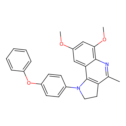 6,8-Dimethoxy-4-methyl-1-(4-phenoxyphenyl)-2,3-dihydropyrrolo[3,2-c]quinoline structure