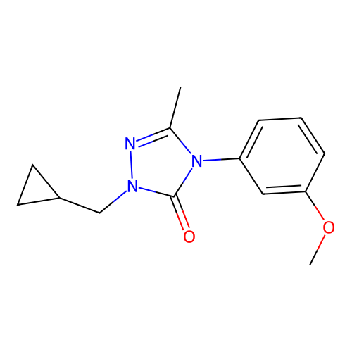 2-(cyclopropylmethyl)-4-(3-methoxyphenyl)-5-methyl-2,4-dihydro-3H-1,2,4-triazol-3-one structure