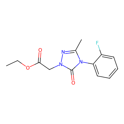 ethyl 2-[4-(2-fluorophenyl)-3-methyl-5-oxo-4,5-dihydro-1H-1,2,4-triazol-1-yl]acetate structure