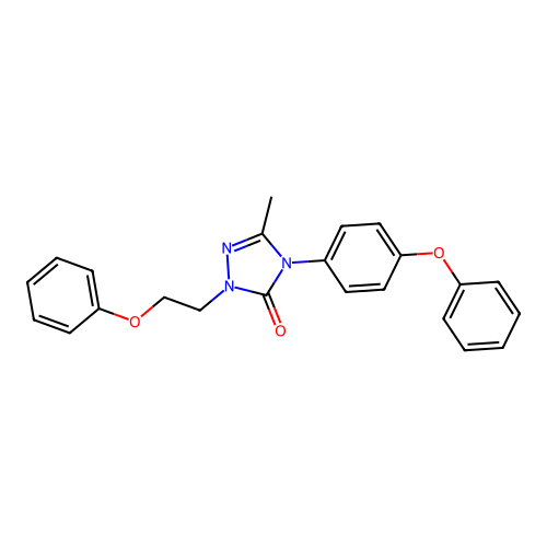 5-Methyl-2-(2-phenoxyethyl)-4-(4-phenoxyphenyl)-1,2,4-triazol-3-one structure