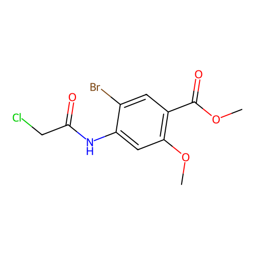 Methyl 5-bromo-4-[(2-chloroacetyl)amino]-2-methoxybenzenecarboxylate structure