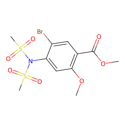 Methyl 4-[bis(methylsulfonyl)amino]-5-bromo-2-methoxybenzenecarboxylate structure