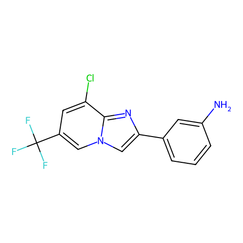3-[8-Chloro-6-(trifluoromethyl)imidazo[1,2-a]pyridin-2-yl]aniline structure