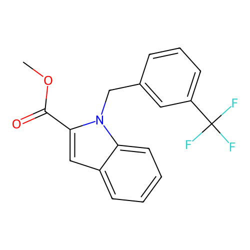methyl 1-[3-(trifluoromethyl)benzyl]-1H-indole-2-carboxylate structure