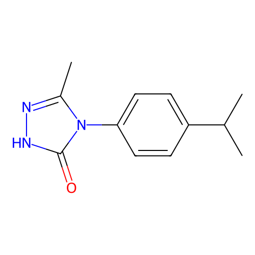 4-(4-isopropylphenyl)-5-methyl-2,4-dihydro-3H-1,2,4-triazol-3-one structure
