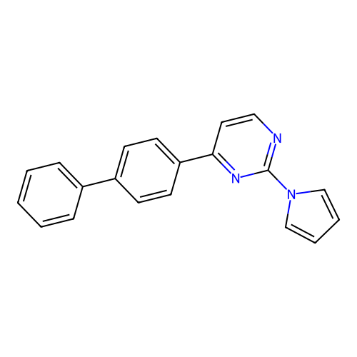 4-[1,1'-biphenyl]-4-yl-2-(1H-pyrrol-1-yl)pyrimidine structure