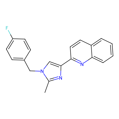 2-[1-(4-fluorobenzyl)-2-methyl-1H-imidazol-4-yl]quinoline structure