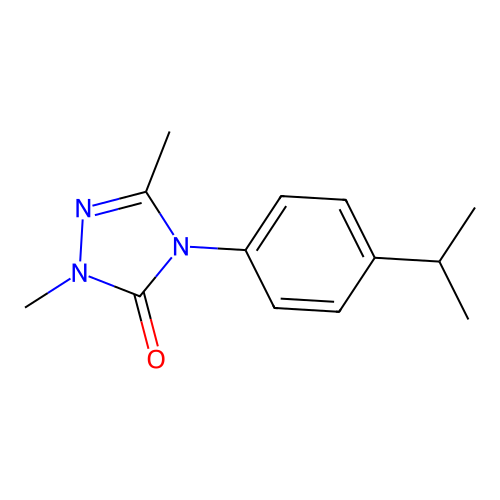 4-(4-isopropylphenyl)-2,5-dimethyl-2,4-dihydro-3H-1,2,4-triazol-3-one structure