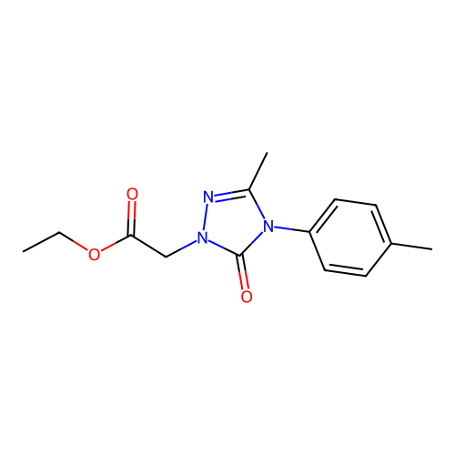 ethyl 2-[3-methyl-4-(4-methylphenyl)-5-oxo-4,5-dihydro-1H-1,2,4-triazol-1-yl]acetate structure