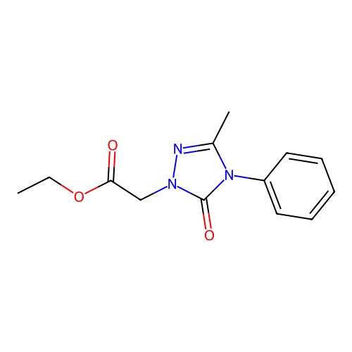 ethyl 2-(3-methyl-5-oxo-4-phenyl-4,5-dihydro-1H-1,2,4-triazol-1-yl)acetate structure