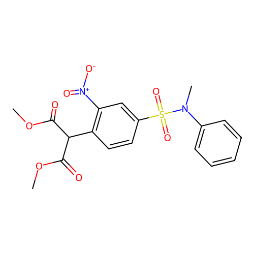 Dimethyl 2-{4-[(methylanilino)sulfonyl]-2-nitrophenyl}malonate structure