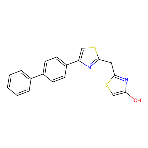 2-[(4-[1,1'-Biphenyl]-4-yl-1,3-thiazol-2-yl)methyl]-1,3-thiazol-4-ol structure