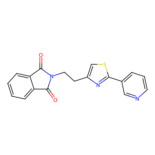 2-[2-(2-Pyridin-3-yl-1,3-thiazol-4-yl)ethyl]isoindole-1,3-dione structure