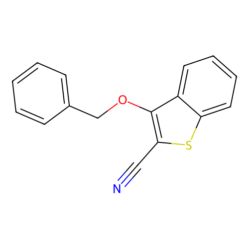 3-(Benzyloxy)-1-benzothiophene-2-carbonitrile structure