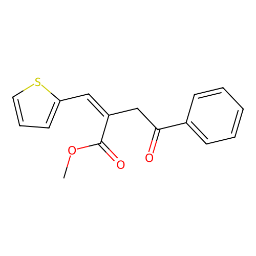 Methyl 4-oxo-4-phenyl-2-(thiophen-2-ylmethylidene)butanoate structure